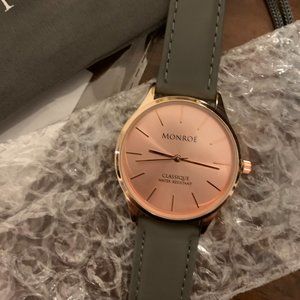 NWT Rare Monroe Classique Rose Gold Womens Watch